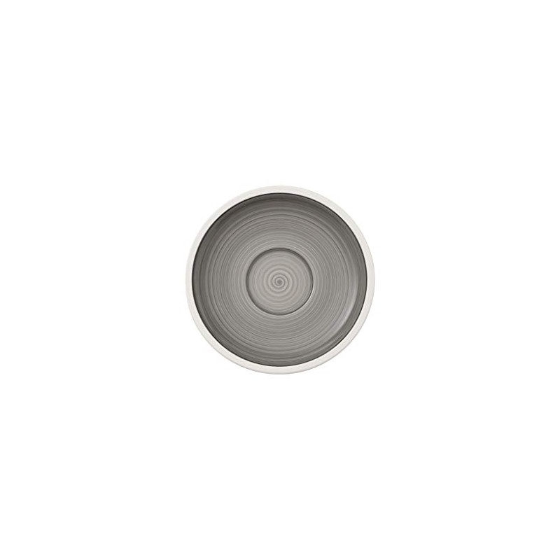 Villeroy und Boch Manufacture Gris Untertasse, 16 cm, Premium Porzellan,