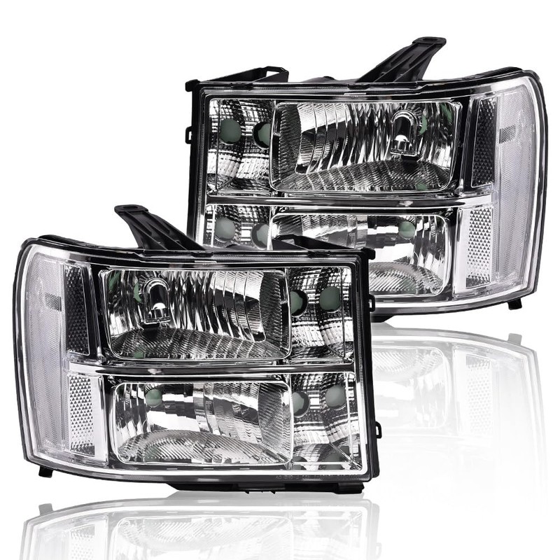 LQI Headlights Assembly Compatible with GMC Sierra 1500 2007-2013/Fit for