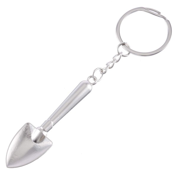 AUTOZOCO Mini Excavator Shovel Keychain Metal Shovel Keychain Construction Site
