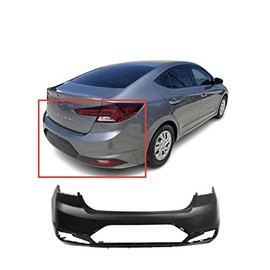 Primed Rear Upper Bumper Cover Fascia Replacement for 2019 2020 Hyundai Elantra Sedan HY1100235 Eco Essential GLS Limited Luxury Preferred SEL SE Sport Ultimate Value 19-20. Ready to paint. 86611F3500