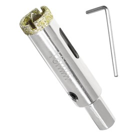 Qjaiune 5/8 Inch / 16mm Diamond Hole Saw with Pilot Drill Bit, 1-9/16 Inch Cutting Depth Glass Hole Saw Tile Hole Saw Drill Bit, Ceramic Hole Saw for Marble, Granite, Fiberglass, Porcelain, Quartz