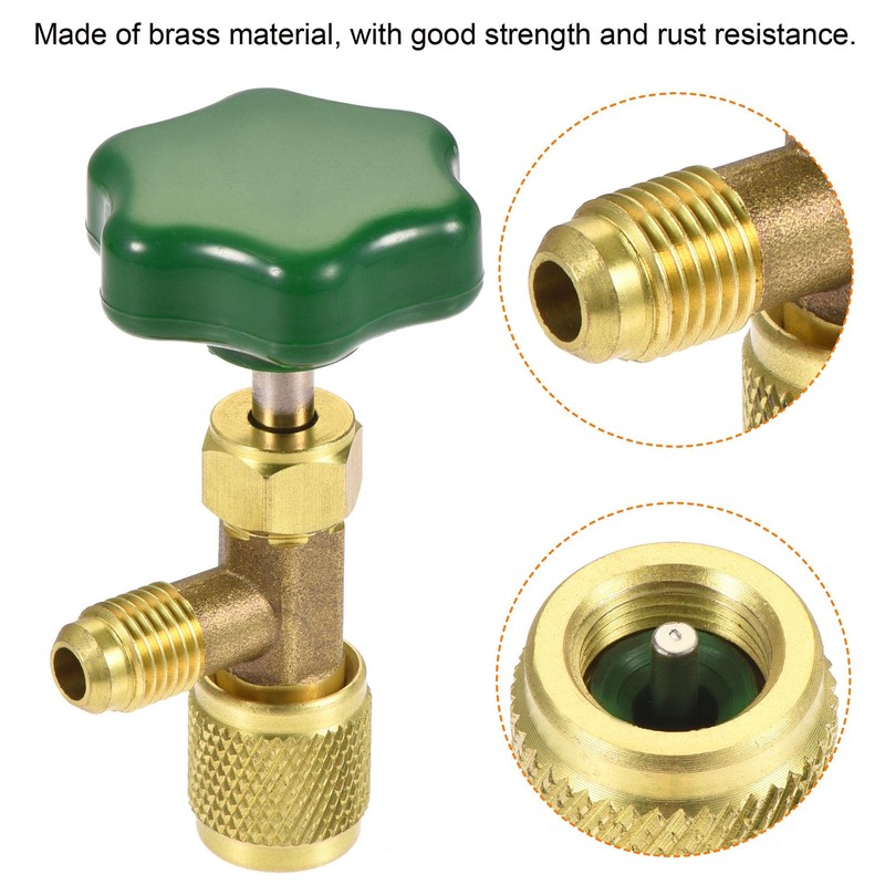 sourcing map Self-sealing Can Tap Valve 1/4 SAE 7/16-28 UNEF