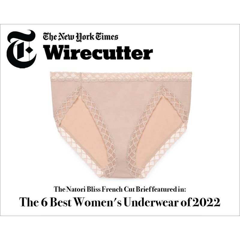 Natori Women's Bliss Cotton French Cut Bikini Briefs, White, Large