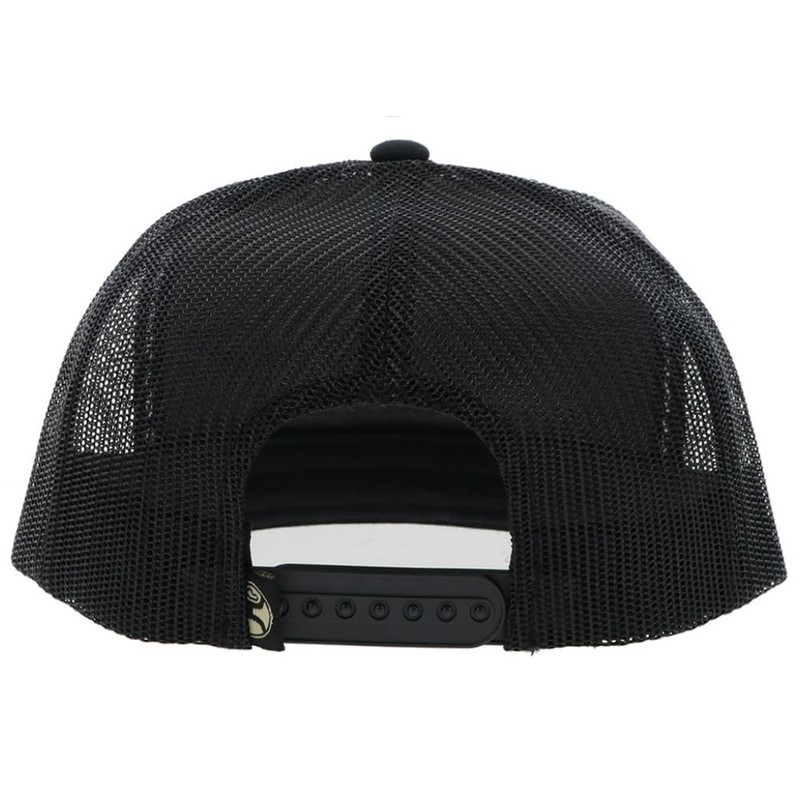 HOOEY Men's Trip Adjustable Snapback Trucker Mesh Back Hat (Black/Brown)