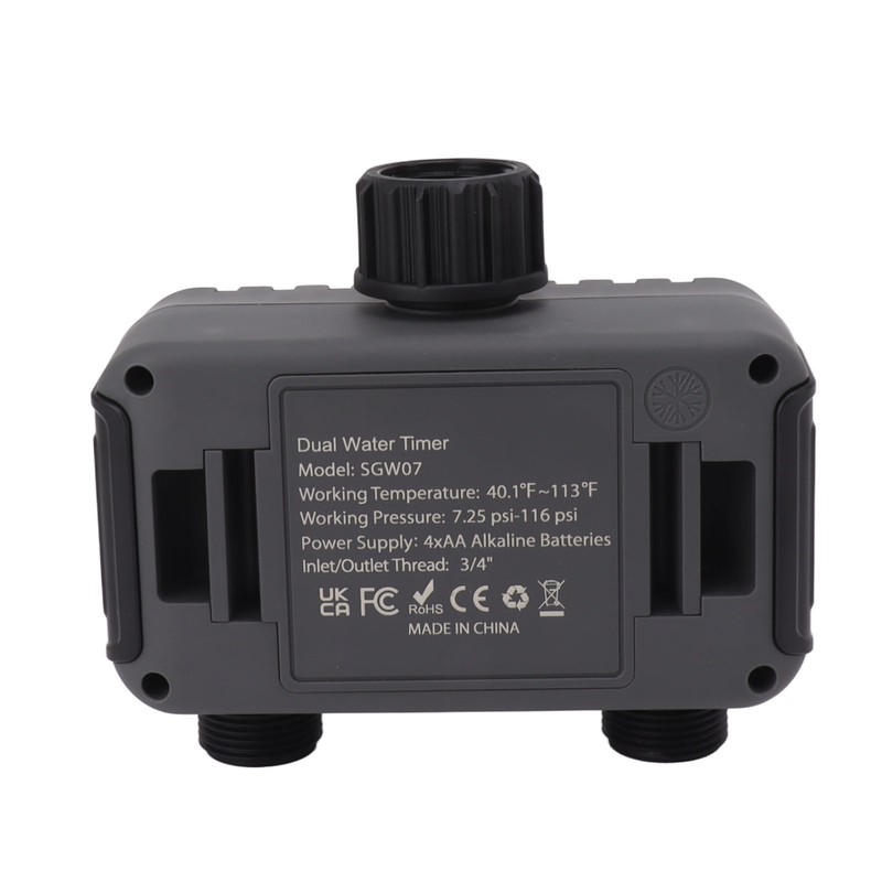 Sprinkler Timer 2 Zone Water Timer Programmable Rain Delay Manual