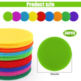 36 Pieces Carpet Dots Classroom, Nylon Floor Markers Carpet Markers Classroom Floor Points for Teachers Kids Games Teaching (10 cm, Colourful)