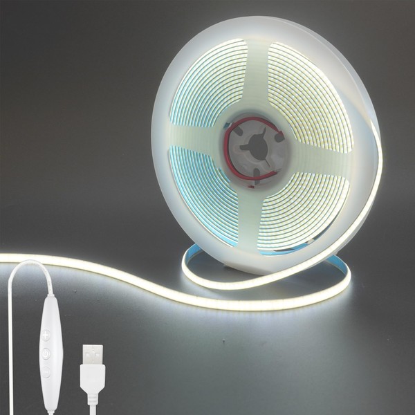 Clearhill 5V 5mm Width USB COB LED Strip Lightswith Dimmable