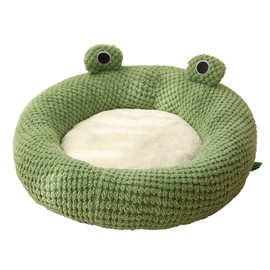 Pet Cave Bed Cute Cartoon Pet Bed Soft Breathable Plush Pet Cushion Bed Keep Warm Pet Bed for Cats Dogs Round Bed