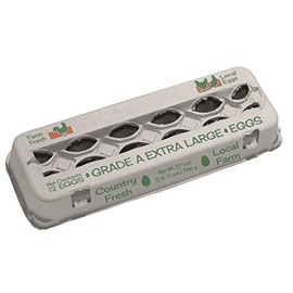 TECS Grade A Extra Large Printed Paper-Pulp Carton with UPC - 150 Pack