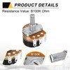 MECCANIXITY 6 Pack WH138 Potentiometer 100K Ohm Single-Joint Variable Resistors