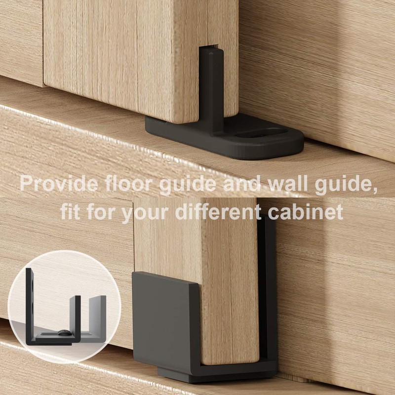 ZEKOO 2.5-8 FT Super Mini Sliding Barn Door Hardware Kit