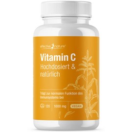 Vitamin C Tablets High Dose - 120 Tablets for 4 Months - 1000 mg Vitamin C per Day - Vegan, High Dose Vitamin C for Daily Use