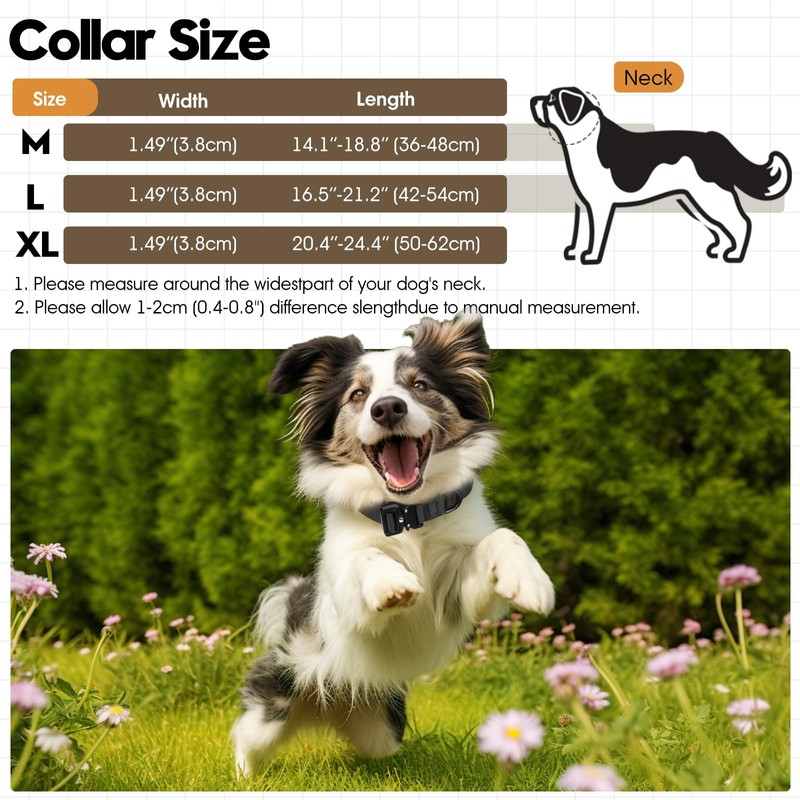 Relux Tactical Dog Collar (Black, X-Large)