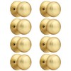 Probrico 8 Pack Gold Dummy Door Knob Closet Doorknobs, Individual