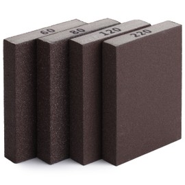 Bates- Sanding Sponge, 4 Pack, 60/80/120/220 Grit Assortment, Washable and Reusable, Sanding Block, Sandpaper Block, Sanding Blocks for Wood, Sanding Pad, Drywall Sanding Block, Drywall Sanding Sponge