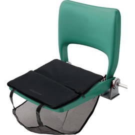 Renewal Folding Cushion, Stadium Lightweight, Portable Buttock Mat, Zabuton, Luggage Bag, Anti-Slip, Cushion with Net, For Watching Sports Games, Black, Polyester, 13.4 x 6.7 inches (34 x 17 cm