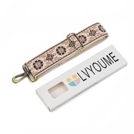 LVYOUME Purse Strap Brushed Brass Hardware 2" Wide Replacement Crossbody Straps Adjustable Shoulder Strap Extra Long Bag Strap for Crossbody Handbags…