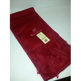 Alpaca NWT Alpaca Red Color Made in Peru Brushed Fine Fiber Scarf Woven 65" x 9"