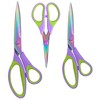 3 Pack Multipurpose Scissors Set with Titanium Blades and Comfort