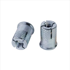 Highcraft FJBN50 3/8 Inch Mini Drop in Anchors, Zinc Plated Carbon Steel, Knurled (50 Pack)