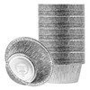 Plasticpro 4.5'' Inch Round Tin Foil Pans Disposable Aluminum, Freezer