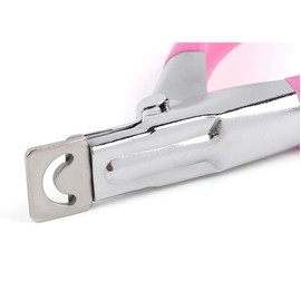 Nail Clipper Professional False Nails Clipper Acrylic UV Gel Fake Artificial Tips Edge Cutter Professional Nail Art Manicure Tool Acrylic Nail Cutter Pink Clipper (1 x Nail Tips Cutter)