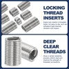sourcing map 100pcs Wire Thread Insert Kit M6 x 1