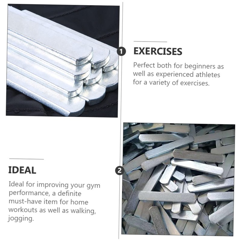 Mipcase Weighted Steel Plate for Fitness Training 4-Piece Set Electroplated
