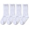 juDanzy 4 Pack of Mid-Calf Ribbed Socks with Anti-Slip Grips
