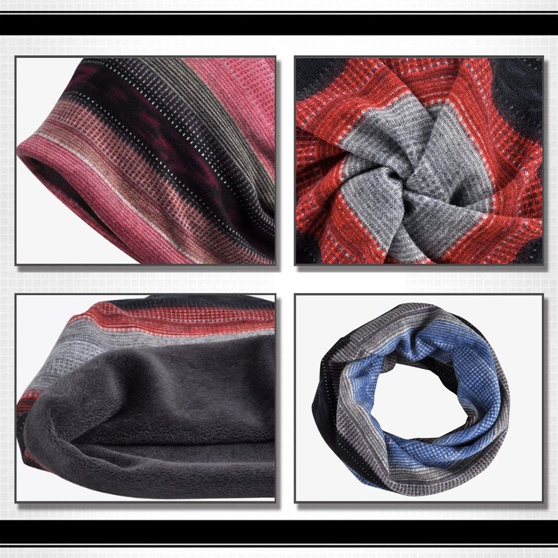 White Fang CA028 Knit Hat, Knit Cap, Border, 2-Way Men's,