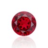 Round Created Ruby Loose Gemstone, Lab-Grown Corundum, Perfect for Jewelry