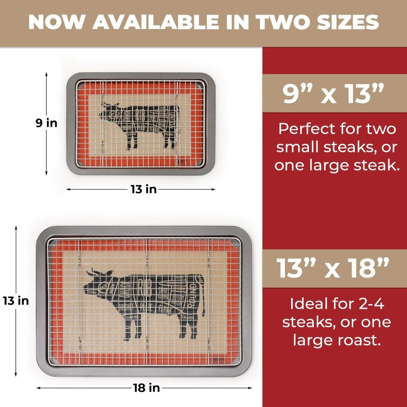 Trinity Provisions Meat Resting Pan - With Wire Rack and