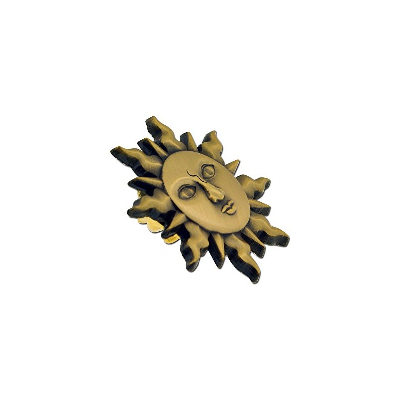 PinMart's Gold 3D Sun Face Sunshine Lapel Pin