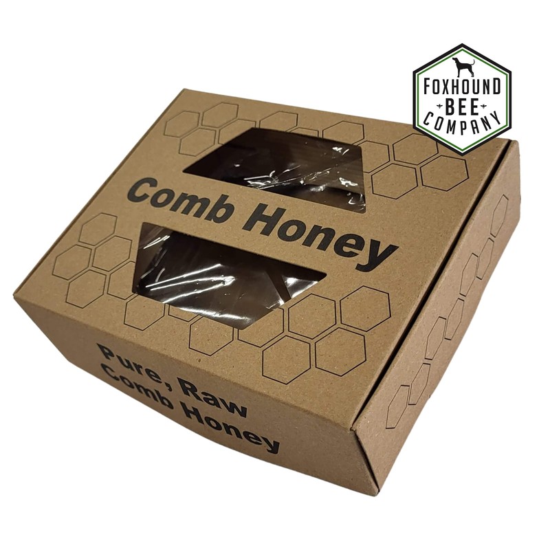 Foxhound Bee Company Comb Honey Cassette Packaging, Medium Frame Packaging
