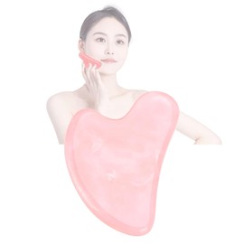 Zerdie - Gua Sha Facial Tools, Gua Sha Herramienta de Masaje, Tabla de Masaje de Jade Natural Guasha Antiestrés, Resina en Forma de Corazón