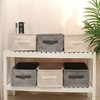 Hanui Tongsang folding square handle fabric basket storage basket, beige