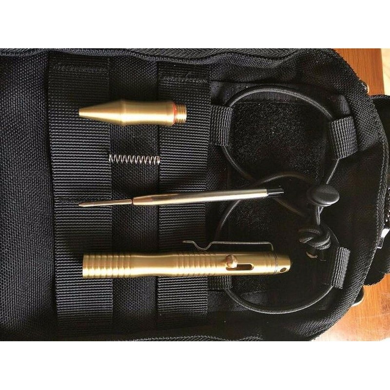 zalati Solid Brass EDC Retractable Ballpoint Pen with Clip for