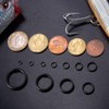 Alwonder Pack of 50 Matte Black Split Rings - Snap