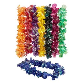 Fun Express Iridescent Plastic Leis - 12 Pieces