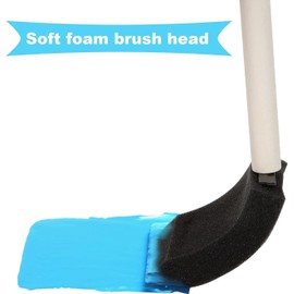 Foam Sponge Wood Handle Paint Brush,10Pcs Wood Handle Paint Brush Foam Sponge Brush,Foam Brush Foam Paint Brush Foam Sponge Brush,Foam Paint Brushes Sponge Paint Brushes,Wood Handle Sponge Brushes