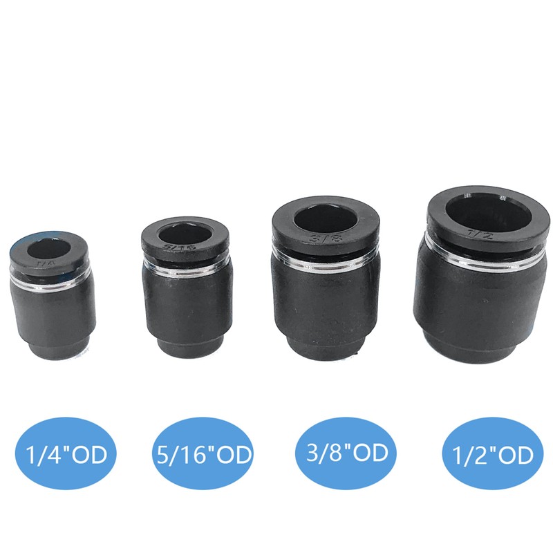 20PCS Pneumatic Cap Style Plug Fitting, Push-to-Connect Fitting Plug for