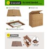 Greenstell Laundry Hamper with lid, No Install Needed, 130L Wicker