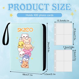 Skzoo Stray Photocard Binder, SKZ Cute Cartoon Photocards Holder, Stray Trading Card Album 400 Pockets, Kpop Merch Gifts for Stay
