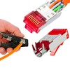 BIGtec Hirose TM21 RJ45 Connectors Network Connector 25 Pieces Red