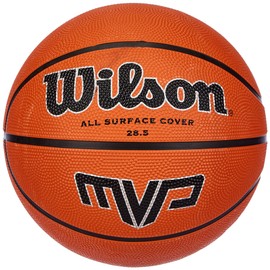Wilson Men's MVP Basketball Rough Surfaces, Asphalt, Synthetic Floors, Orange/Black, 7
