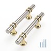 Rergy 10 Pack Brushed Nickel Cabinet Pulls Kitchen Cabinet Handles,