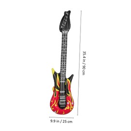 TOYANDONA 4 Piezas Guitarra Inflable De Música Inflables Juguete De Inflación Niños Instrumentos Musicales Juguetes De Los 90 Colocar Padre-Hijo De Polivinilo Soplar Aire