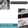 3X Kitchen Sieves Stainless Steel Mesh Design Long Handle Food