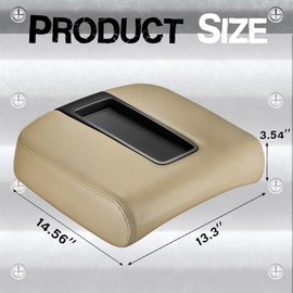 Center Console Armrest lid Cover Compatible with 2007-2013 Silverado Tahoe Suburba Avalanche Sierra Yukon XL Arm Rest Center Console Cover Lid, Replac OE 19328711, Beige