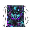 Feelyou Death Moth Drawstring Backpack 13"x15.7" Skull Drawstring Bags Skeleton